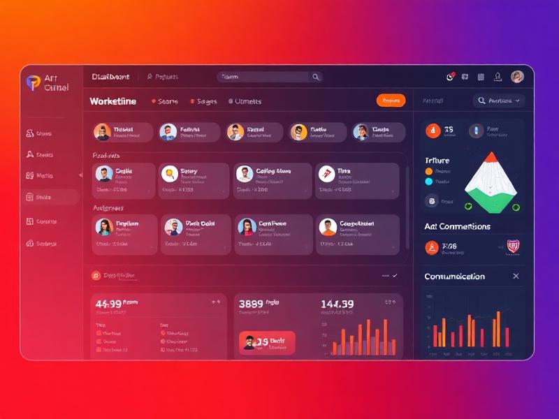 Nexus Forge Hub project management dashboard with team collaboration features